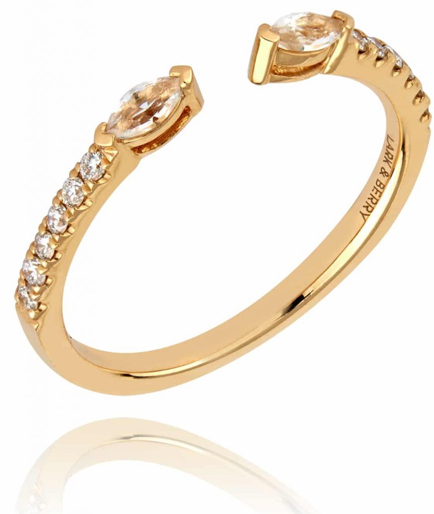 This diamonds in this Prime Pick Lark and Berry stackable ring are lab cultured, beyond ethically sourced
