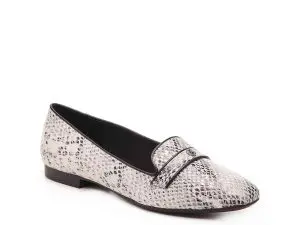 snakeskin loafer is the ideal transitional footwear