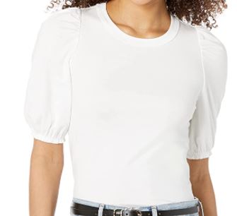 Amazon Essentials Women's Classic Fit Puff Short Sleeve Crewneck T-Shirt