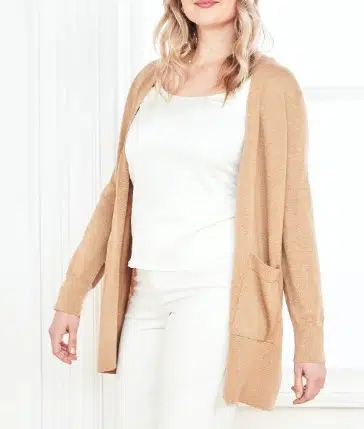 Australian Merino Wool Open Cardigan Sweater