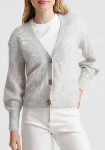 Baby Alpaca-Wool Cropped Cardigan