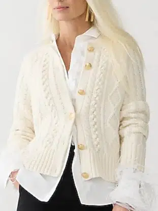 Cable-knit cardigan