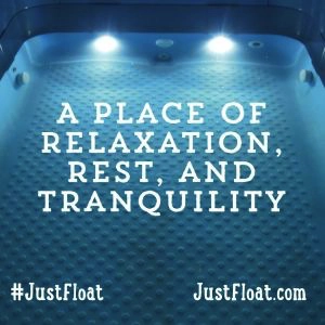 flotation tanks are being used for relaxation.