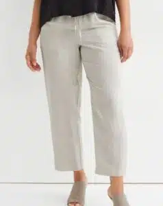 Linen-blend Pull-on Pants