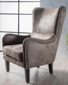 Fauteuil club Lorenzo en microfibre à oreilles par Christopher Knight Home