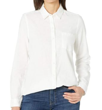 Lucky Brand Women's Long Sleeve Button Up One Pocket Classic Shirt