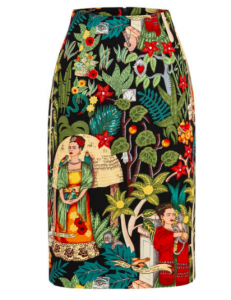 This Frieda Kahlo scarf print skirt is a must have. 