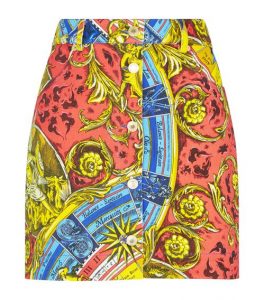 This Roman Scarf Print skirt looks great on women over 50.