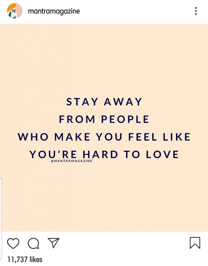 motivational quotes from mantra magazine's instagram help the author keep a positive mindset.