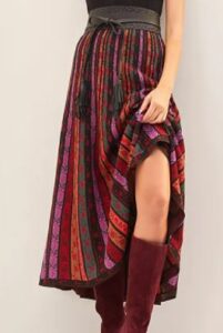 Anthropologie Pleated Knit Midi Skirt