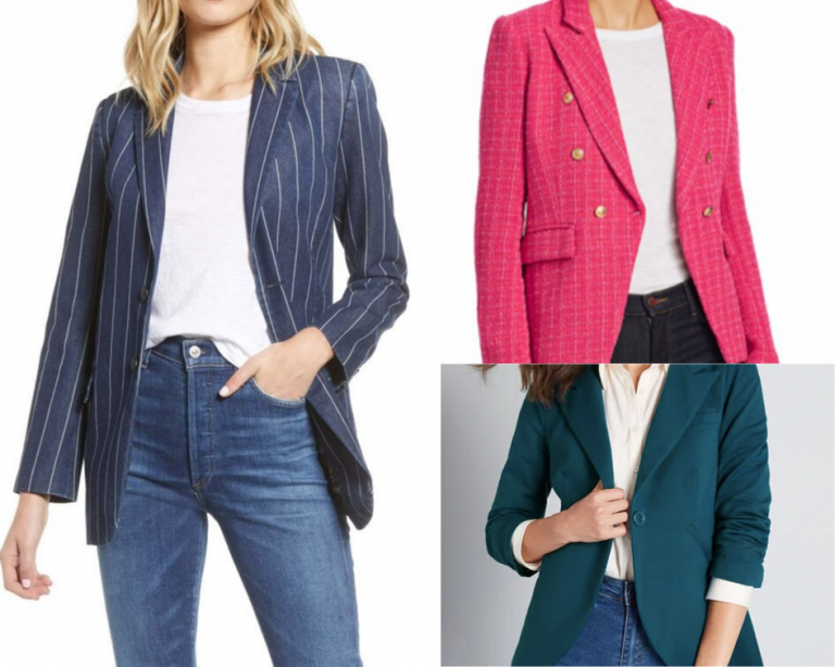 Blazers come in all sorts of colors and patterns.