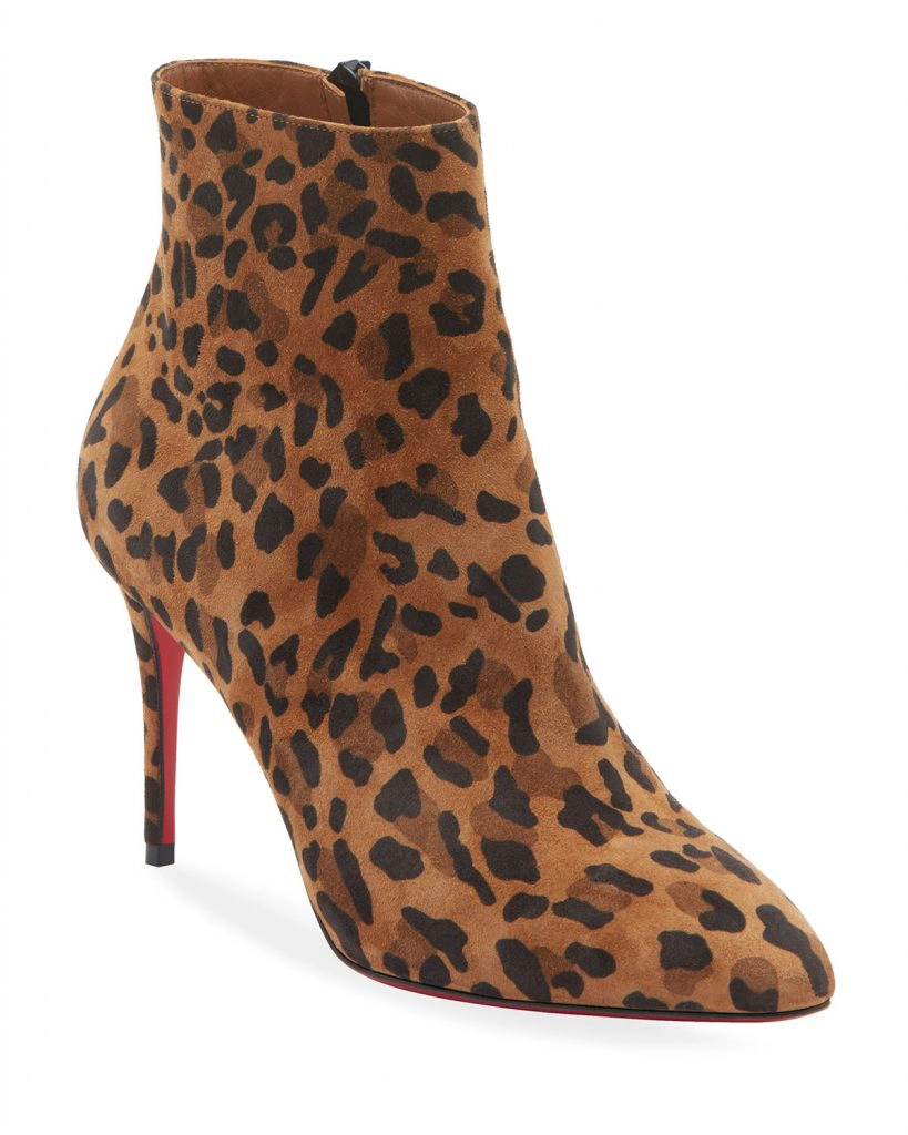 Christian Louboutin Eloise Leopard Red Sole Booties are the ultimate addition to your fall wardrobe