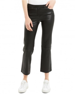 Leather pants should be fitted properly to pull off this look. 