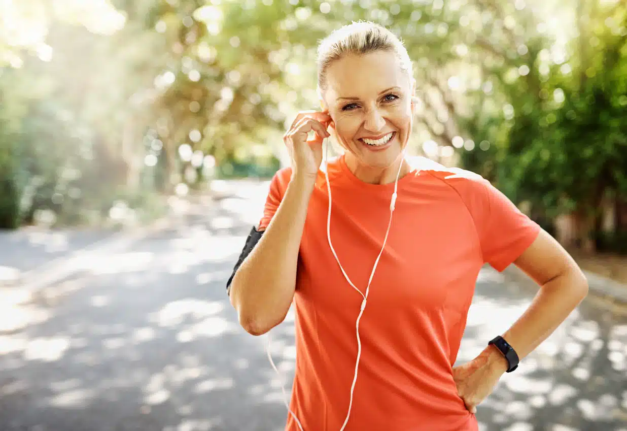 Interval training; Woman working out or exercising