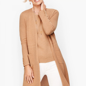 Open front sweaters are great for business casual for women over 50