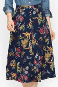 Talbots Button Front Midi Skirt