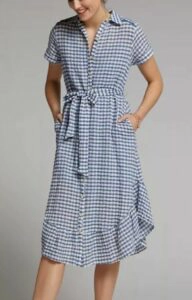 Anthropologie Finley Gingham Shirtdress