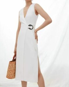 Anthropologie V-Neck Wrap Midi Dress