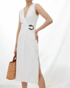 Anthropologie V-Neck Wrap Midi Dress