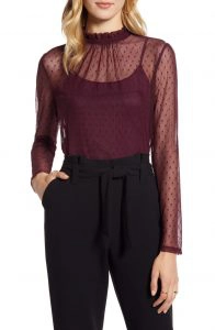 showing shoulders through sheer is not too much for women over 50