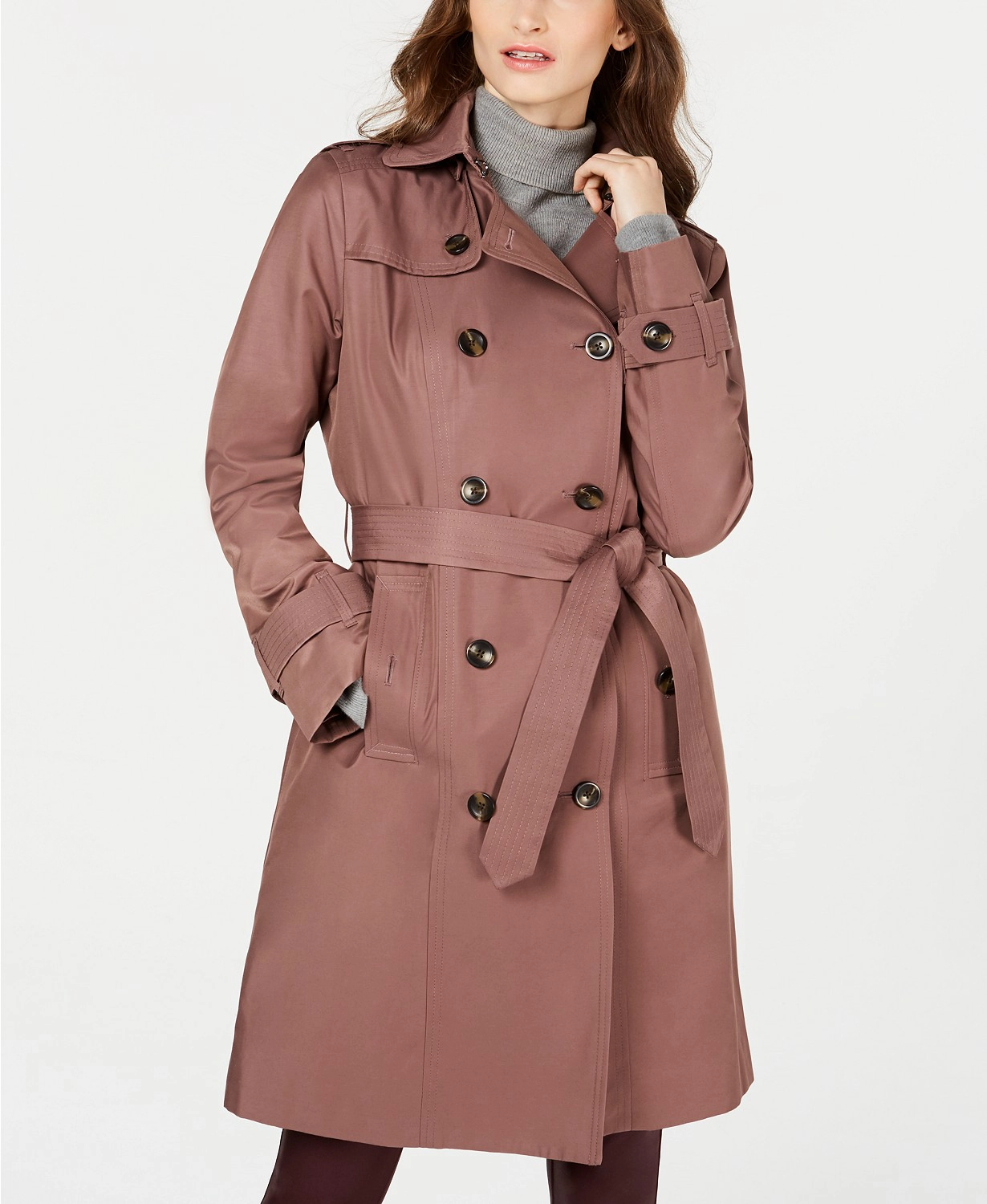 London Fog Double Breasted Water Resistant Trench