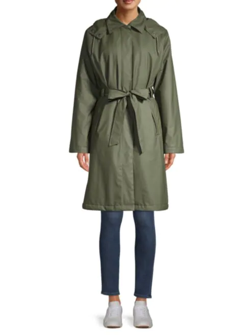 Olive RainCoat Trench Coat Fashion