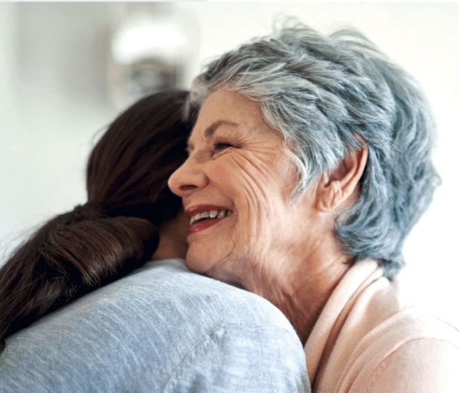 Women are often caregivers for elderly parents.
