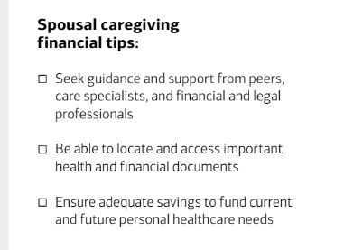 Spousal caregiving financial tips