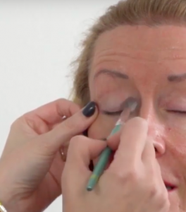 In this makeup lesson for women over 50 pull the eye to get in the creases
