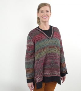 The jewel toned sweater from Peruvian Connection is sumptuously soft.