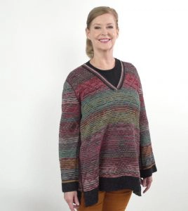 The jewel toned sweater from Peruvian Connection is sumptuously soft.