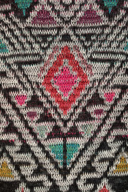 geometric pattern of the second side of the super soft sweater