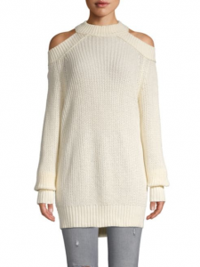 Cold shoulder sweater aren't too much skin to show