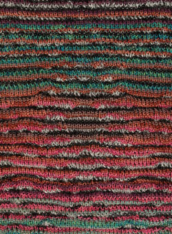 Jewel Tone colors of one side of the sweater by Peruvian Connection