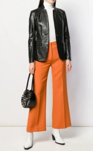 A leather blazer can be dressed up or down. 