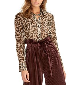 sheer leopard blouse macys