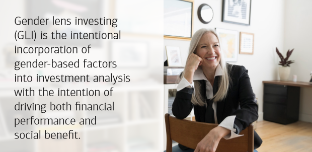 Gender Lens Investing is the intentional incorporation of gender-based factors into investment analysis with the intention of driving financial performance and social benefits.