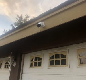 One of the installedPanasonic HomeHawk cameras