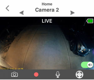 The Panasonic HomeHawk app