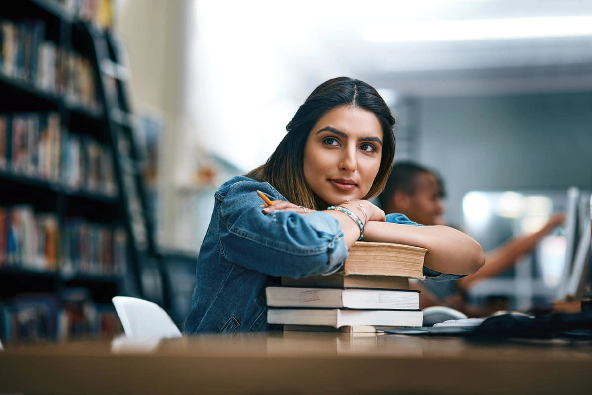 Woman observing and learning