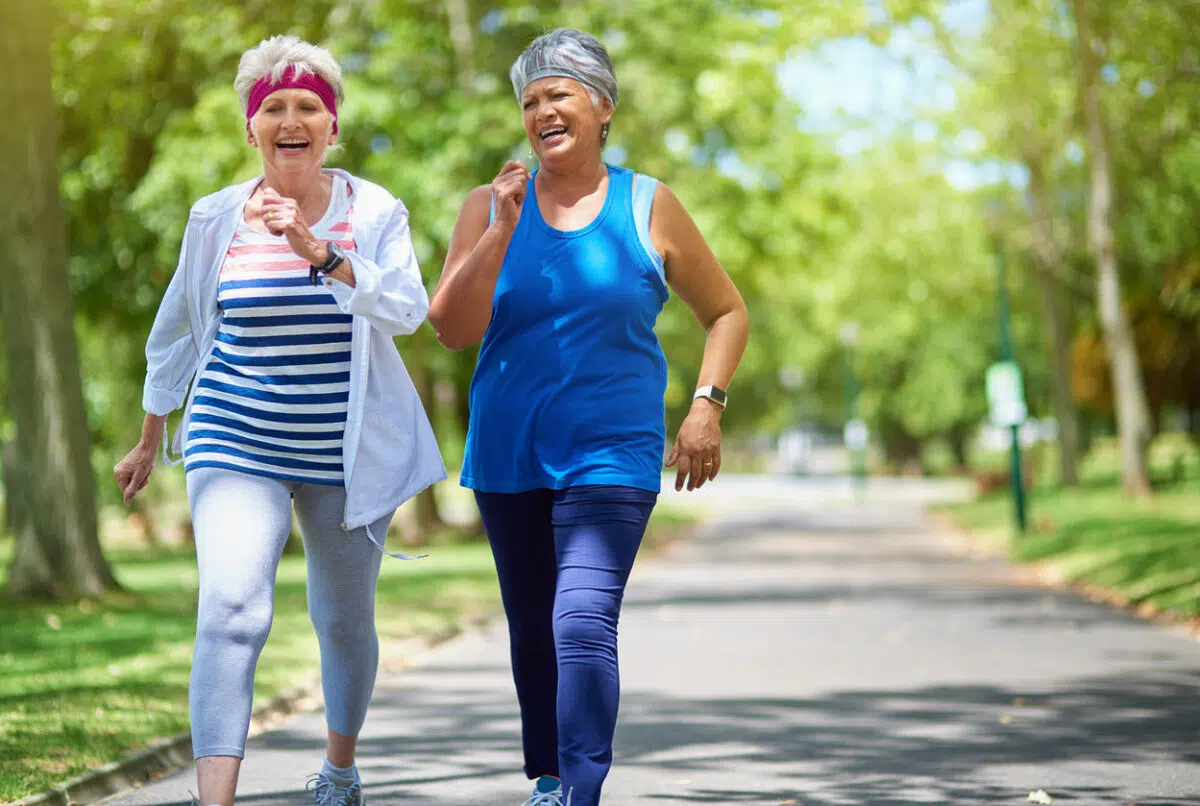 Cutting calories to lose weight, women walking, exercise