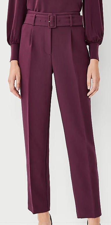 The Belted High Waist Taper Pant