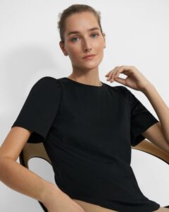 T-shirt froncé à manches courtes Theory