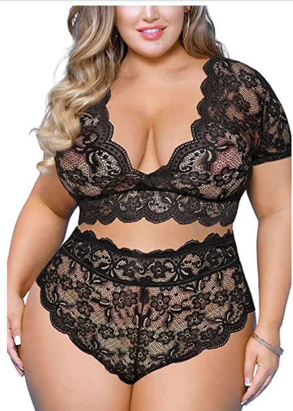 Juicy Rose Plus Size 2 piece lingerie set