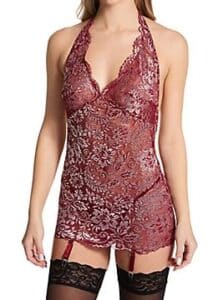 Shirley of Hollywood Embroisered Chemise and G String Set