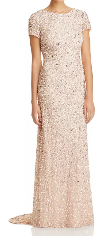 Adrianna Papell Sequined Cap Sleeve Gown (2 colors), $280