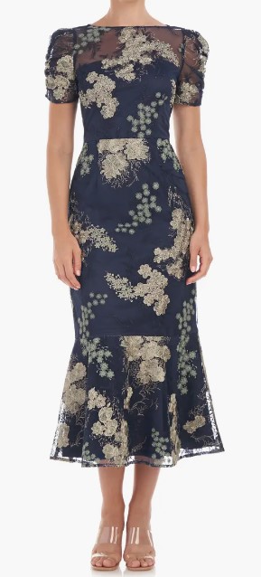 JS Collections Hope Floral Embroidered Cocktail Dress (2 colors), $288