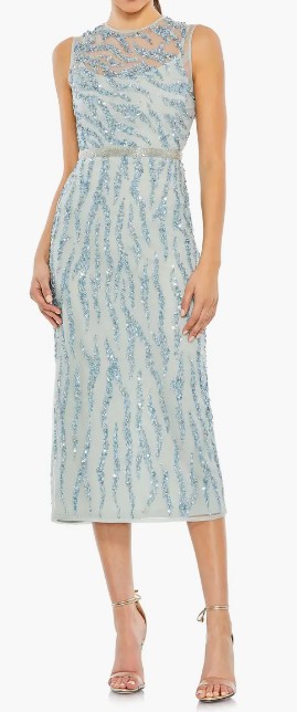 Mac Duggal Embellished Sleeveless Midi Sheath, $298