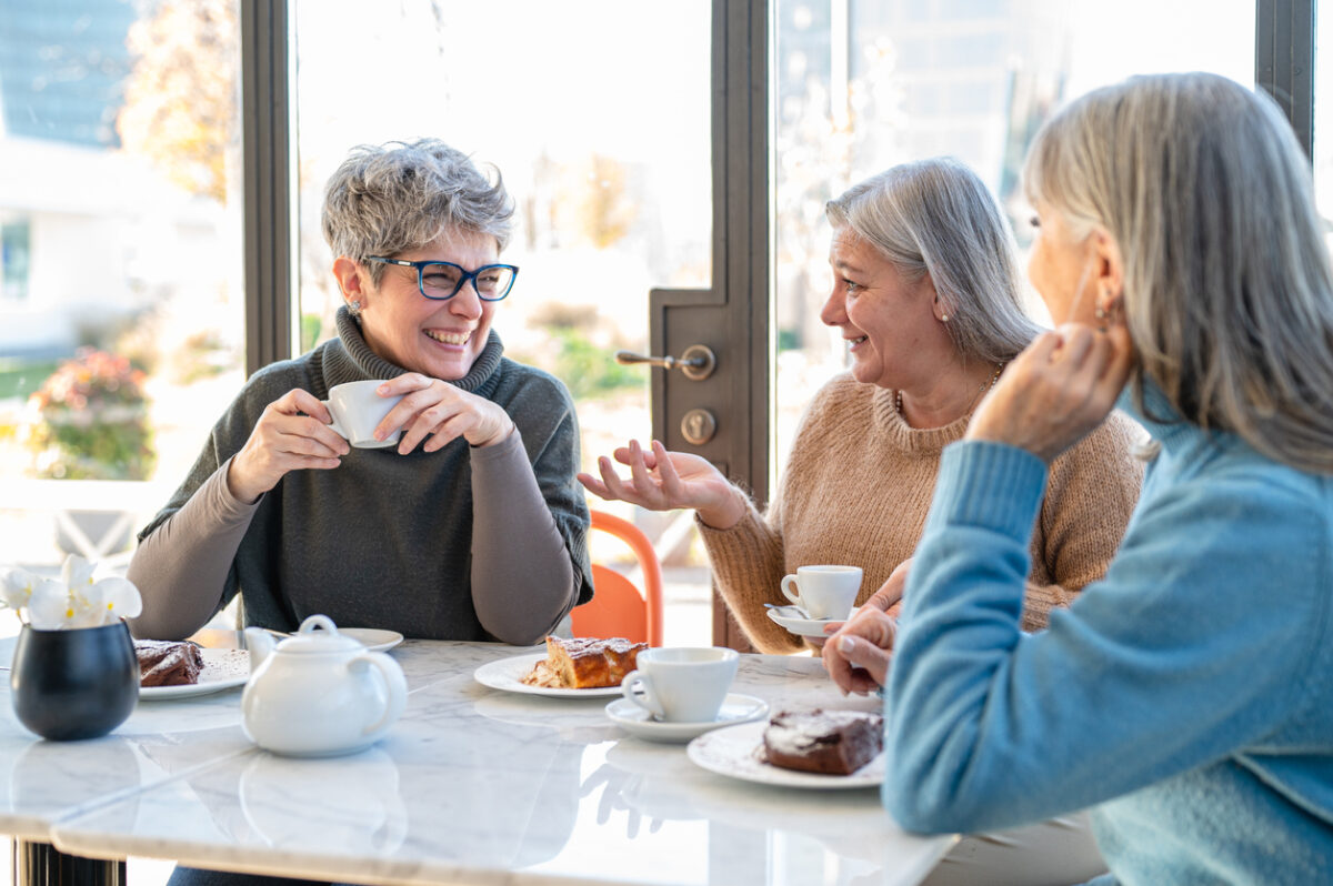 Women having coffee