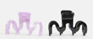 ASOS DESIGN 2 pack hair claws in black and pink